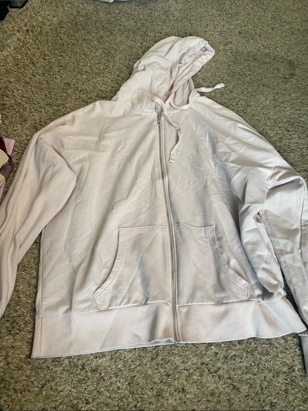 Time and Tru Pastel Pink Full-Zip Hoodie